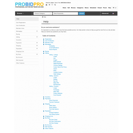 v7 4 to v7 10 php probid help content sections pages custom pages 4