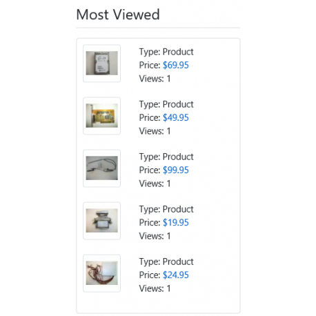 v8.0 and Up - PHP ProBid Home Page Extras - Most Viewed Listings Display - Left Column - Custom Install Only 