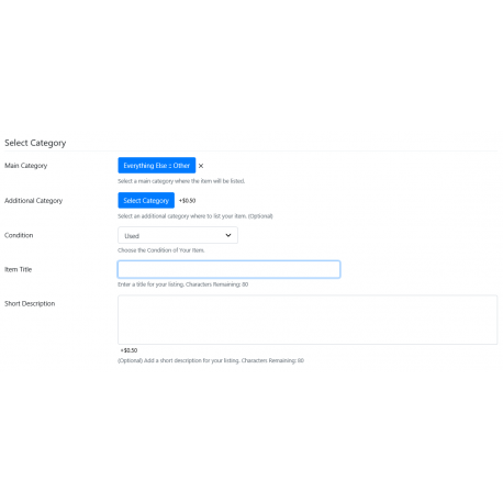 v8.0 and Up - PHP ProBid Item Condition Listing Drop-Down - Free Installation Included - Custom Install Only